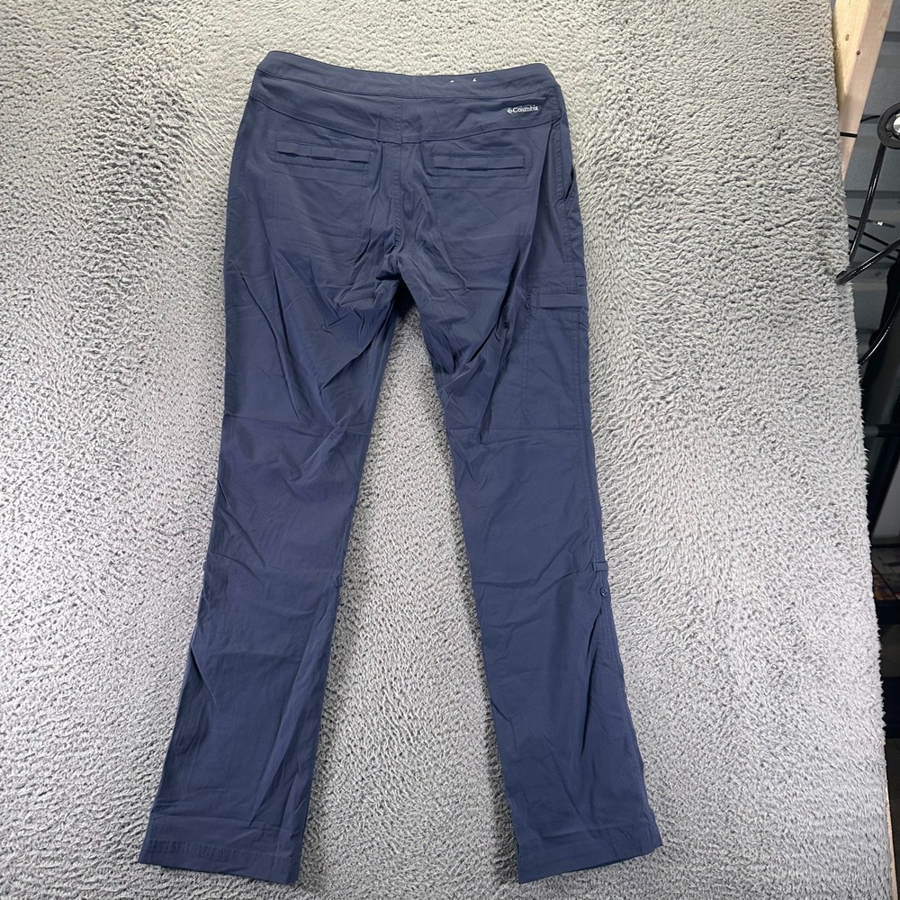 Columbia Pant Womens 8 Blue Nylon Windbreaker Bootcut Hiking Gorpcore Stretch - Picture 6 of 12